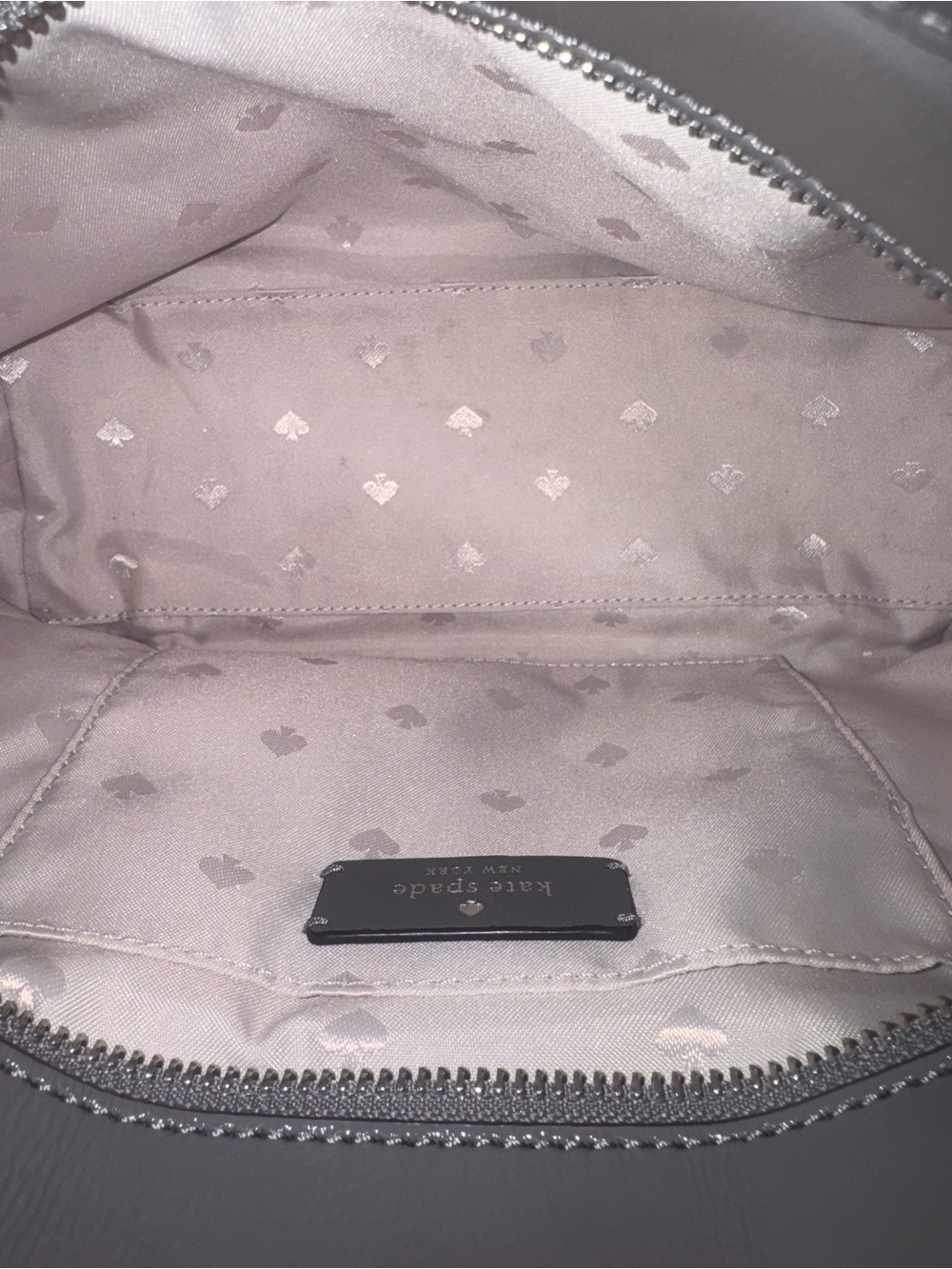 kate spade super rare Gray Faux Fur Satchel with crossbody strap (hard to find) - Picture 3 of 8